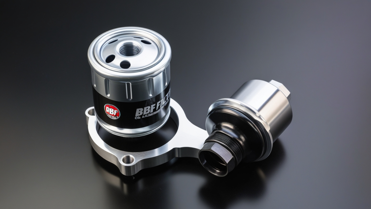 BBF Oil Filter ADP Billet Aluminum Remote Oil Filter Mount